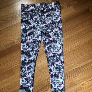 American Eagle Outfitters Floral Leggings - Black, Gray, Pink